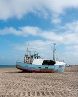 Bateau de pêche sur la plage