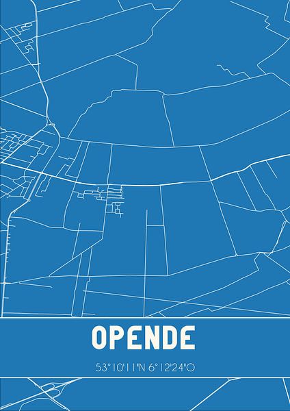 Blueprint | Map | Opende (Groningen) by Prints of Place
