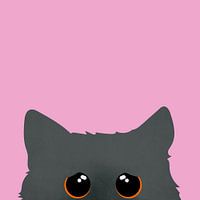 Freche Katze grau rosa