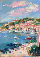 Saint-Tropez harbour pastel