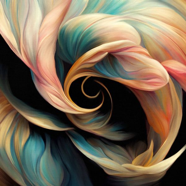 &quot;Tanzen mit Farbe&quot;, abstrakte botanische Malerei von Studio Allee