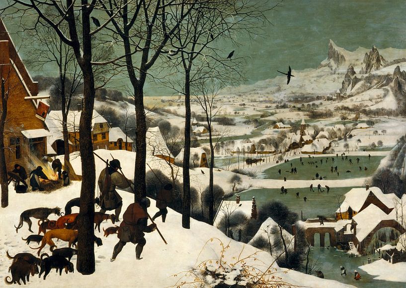 Die Jäger im Schnee, Pieter Bruegel der Ältere von Meisterhafte Meister