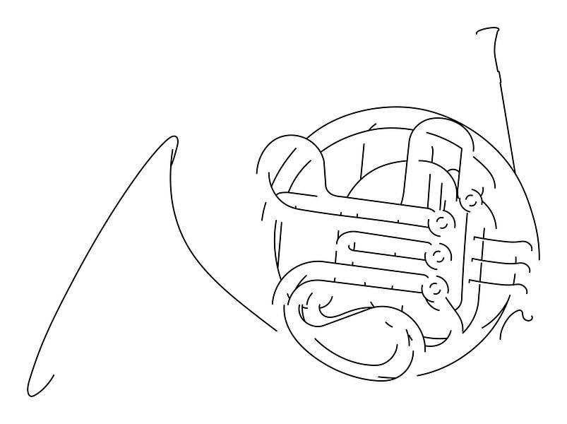 Hornsilhouette von Drawn by Johan