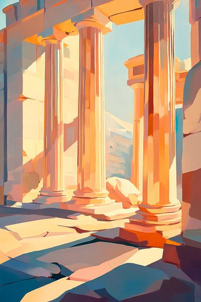 Colonnes antiques par Poster Art Shop