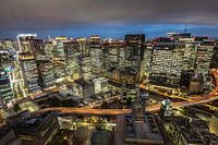 The Tokyo skyscraper skyline in the center of the city in Japan