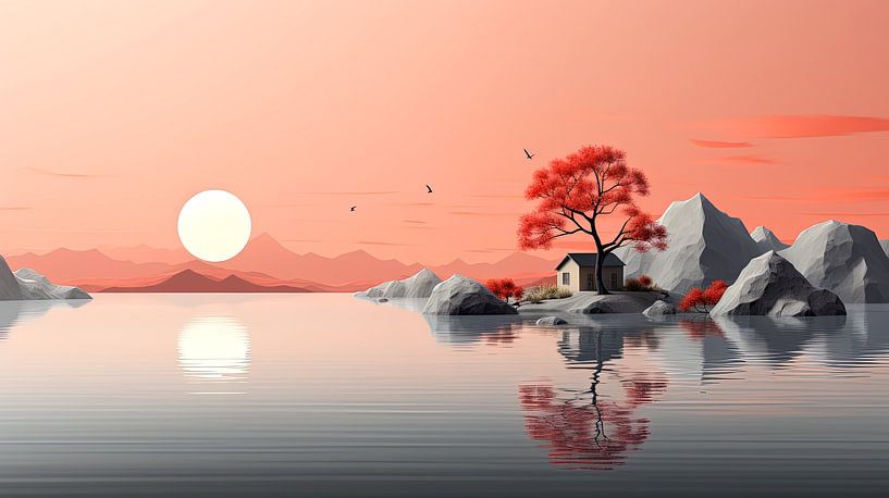 Minimalisme intemporel : Crépuscule du soir par ByNoukk