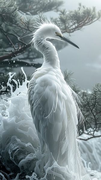 wit-grijs met kleur element van Gelissen Artworks