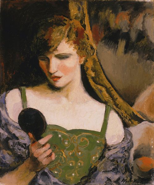 Walter Kuhn-Mädchen mit Spiegel von finemasterpiece