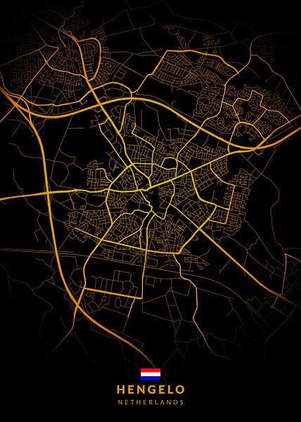 Carte de la ville de Hengelo par Kenda Maruyama