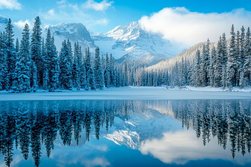 Winterliche Berglandschaft von Poster Art Shop