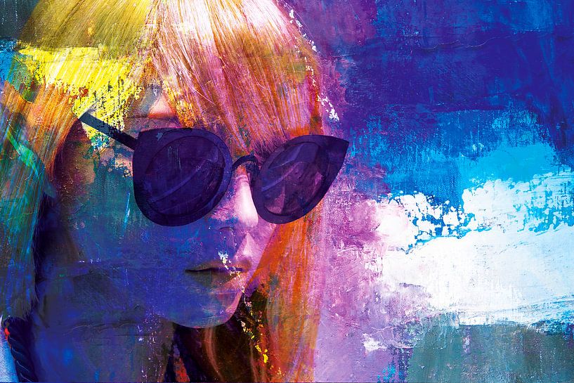 Das Mädchen mit der Sonnenbrille. von Harry Hadders Design