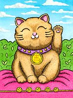 Weinende Katze (Maneki Neko) #9