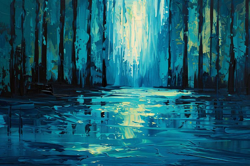 Surreal forest landscape in vivid colours by Art & Soul Creations