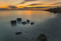 zonsondergang op de Brouwersdam in Ouddorp