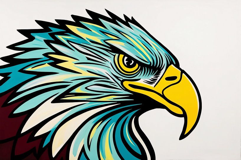 Bunte moderne Adler Illustration von Art & Soul Creations