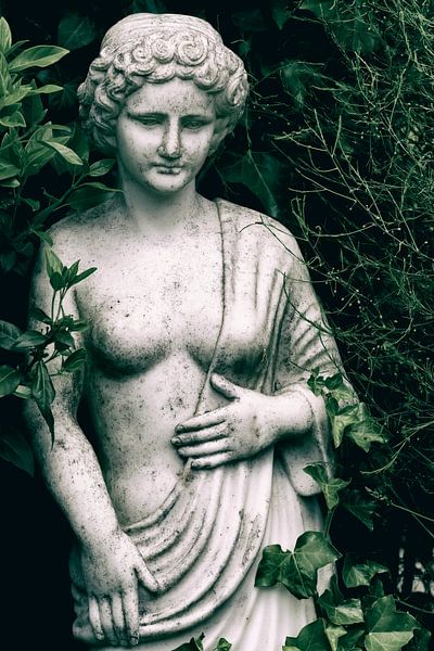 Weathered art statue woman by Ellen Driesse