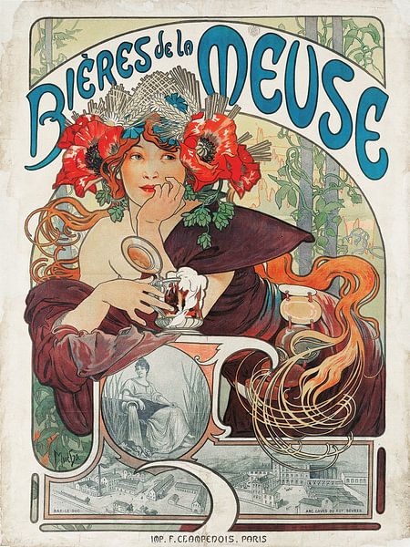 Alfons Mucha - Bieres de la Meuse von Old Masters