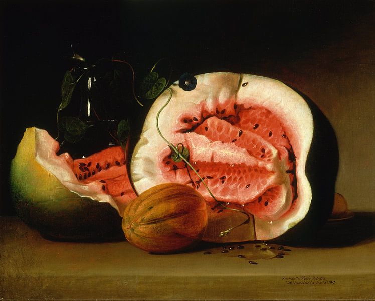 Melons and Morning Glories, Raphaelle Peale by Masterful Masters