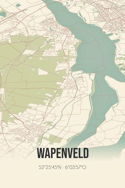 Vintage map of Wapenveld (Gelderland) by Prints of Place