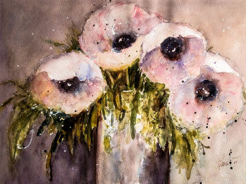 Poppies in Vase by Christine Nöhmeier