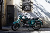 Royal Enfield 500 classic motorcycle in Barcelona