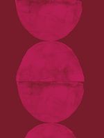 Rose fluo et merlot. Formes. Art abstrait coloré.