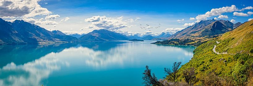 Route entlang des Lake Hawea, Neuseeland von Rietje Bulthuis