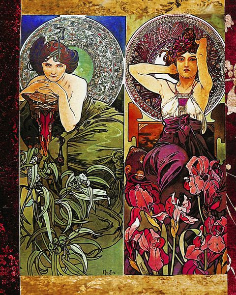 Die Sommerfrauen von Alfons Mucha. von Ineke de Rijk