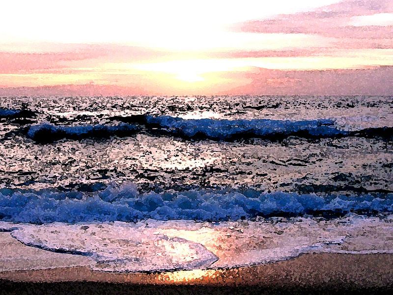 Evening sea North Sea by Dirk H. Wendt