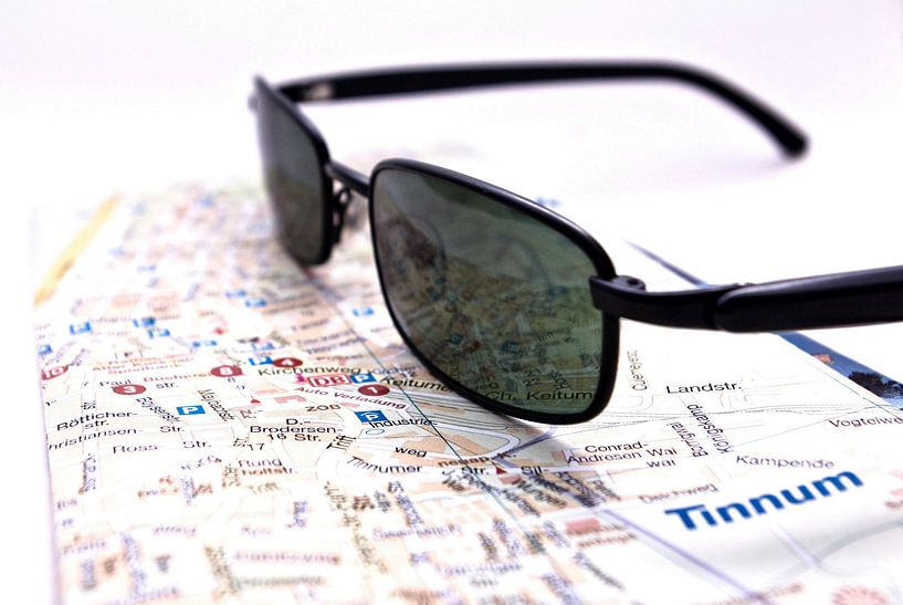 Stadtplan, Sylt, Sonnenbrille, von Norbert Sülzner