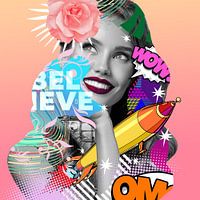 Design thinking - Digital art by a woman