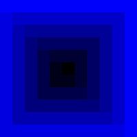 Innen nach außen (blau)