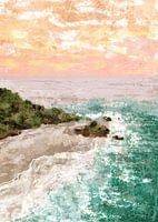 Bij de zee - abstract schilderij