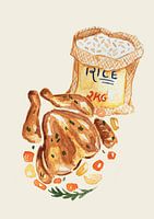 Ein klassisches Duett - Reis mit Huhn