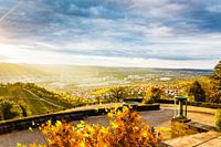 View of Stuttgart from the grave chapel on the Württemberg