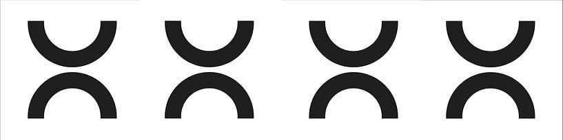 Skandinavische Geometrie Panoramabild Balance X von Mad Dog Art