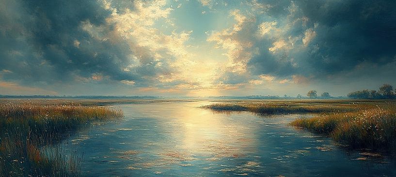 Netherlands Landscape | Dawn&#039;s Gentle Light by Abstract Painting