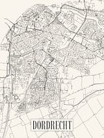 Plan de la ville de Dordrecht - Ville - Version allégée - Plan