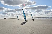 blokarting on the beach