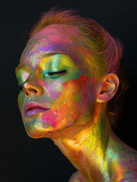 Buntes Gesicht von Imagine