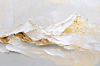 Abstrakte Berglandschaft mit Gold