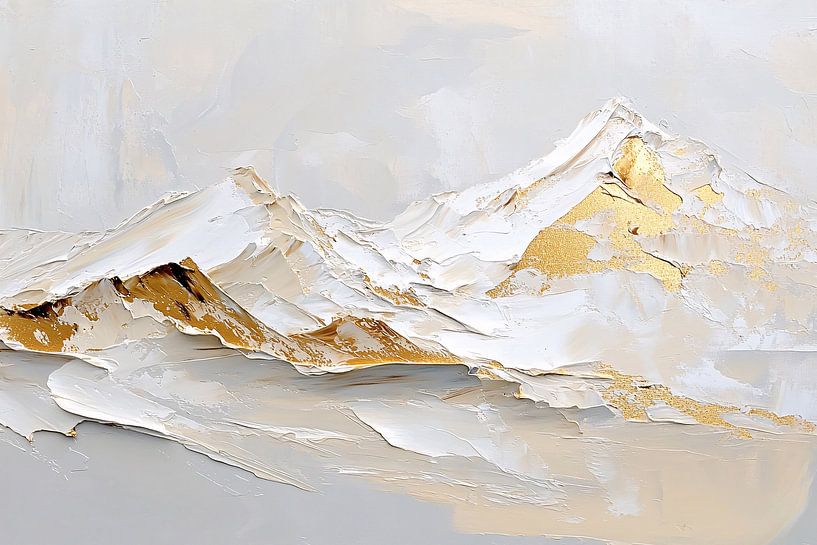 Abstract berglandschap met goud van Imperial Art House