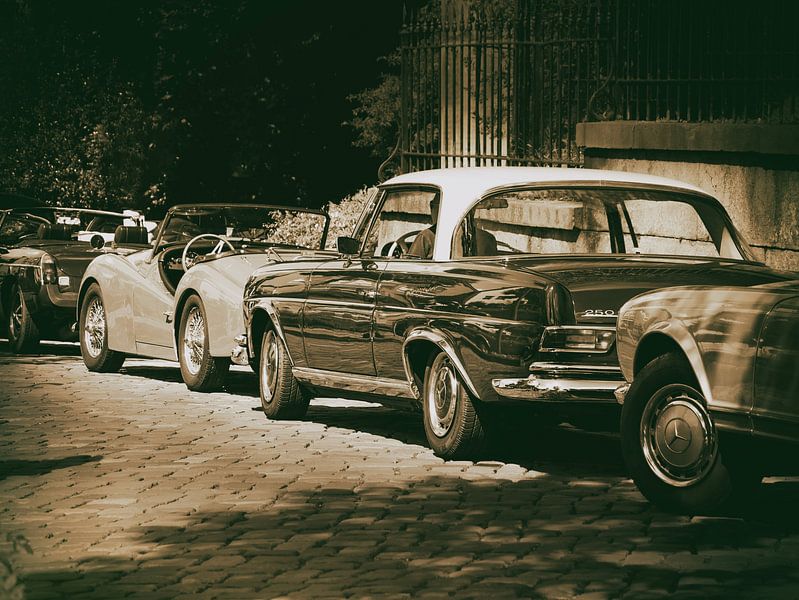 Vintage car during a vintage car meeting by Edith Albuschat