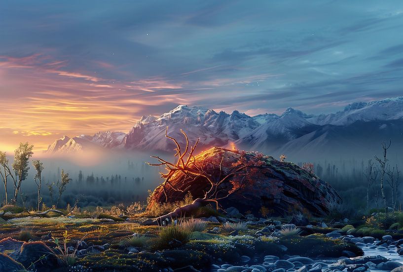 Hochgebirgsidylle von fernlichtsicht