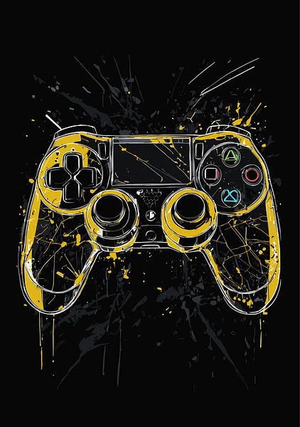Gaming Controller Splater by Vicky Hanggara