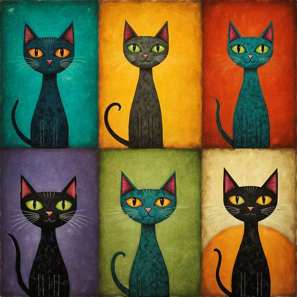 Les chats dans le Pop Art par Arjen Roos