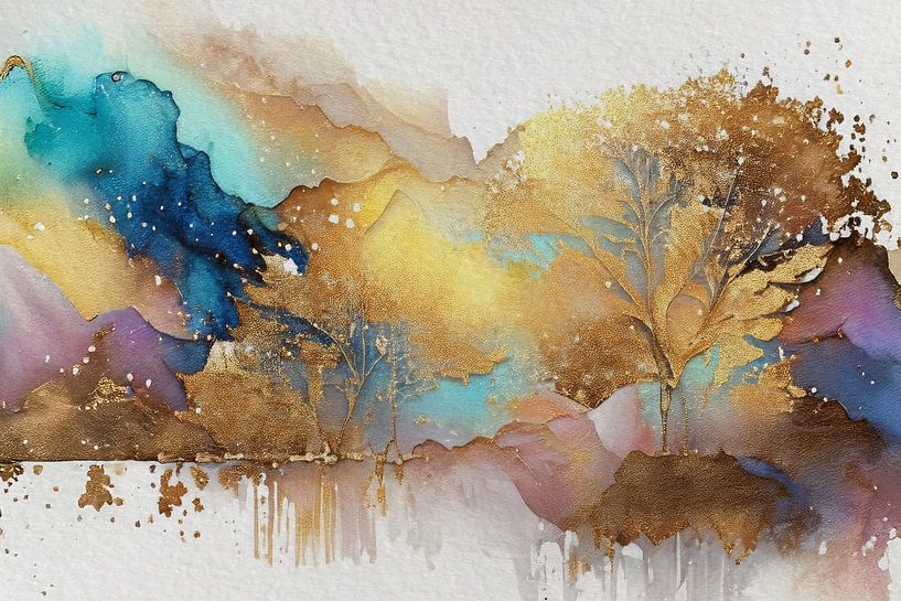 Paysage d'automne. Série : L'automne aux couleurs de l'or -1 par Studio Pieternel