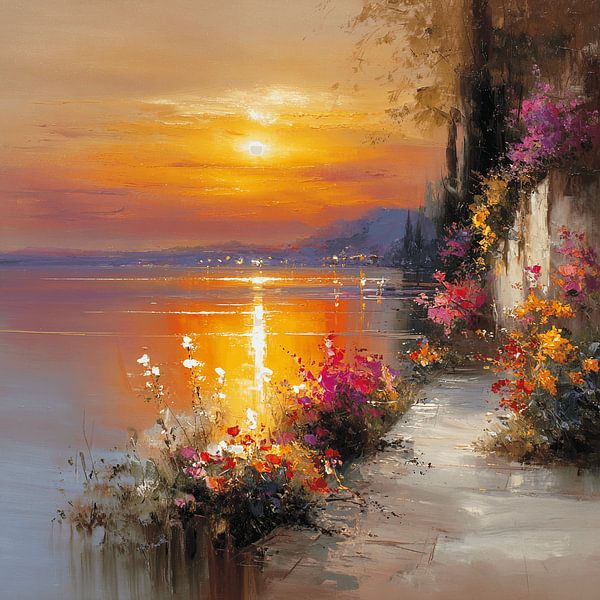 Summer light on the Lake | Picturesque sunset by Karina Brouwer