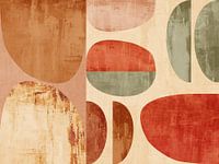 Red and Green Rustic Abstract 2