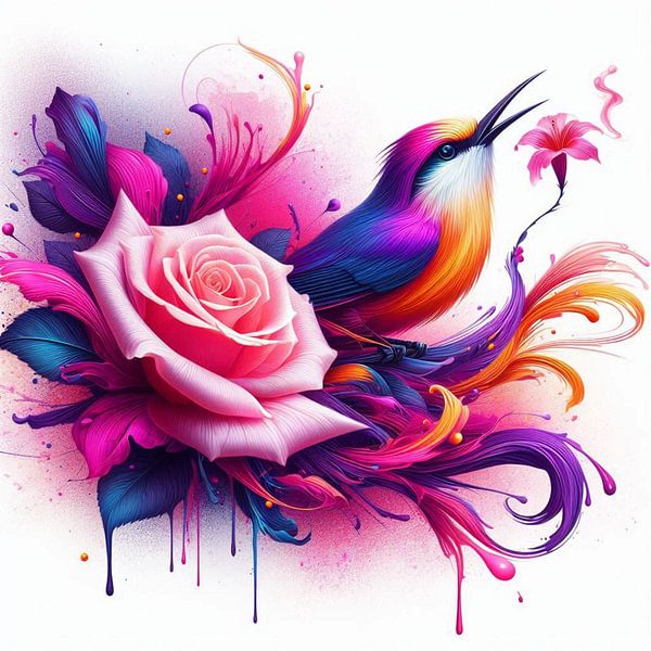 bird and flower by Bernhard Karssies